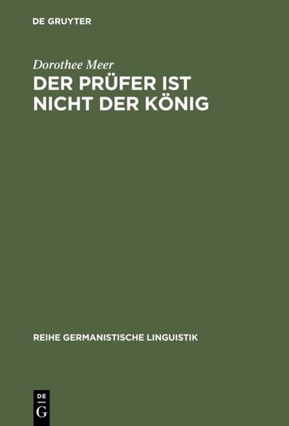 Produktbild: Der Pr&uuml;fer ist nicht der K&ouml;nig