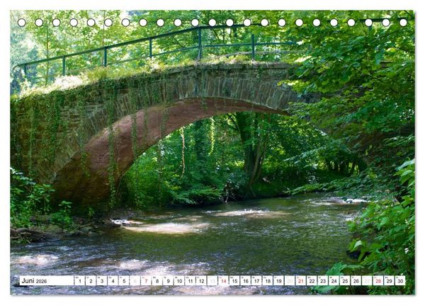 Produktbild: B&auml;che, Fl&uuml;sse, Seen - Wasser in der Eifel (Tischkalender 2026 DIN A5 quer), CALVENDO Monatskalender