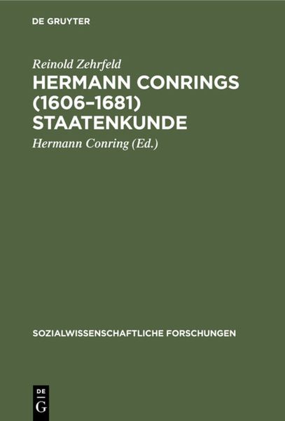 Produktbild: Hermann Conrings (1606&ndash;1681) Staatenkunde
