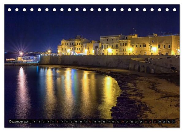 Produktbild: Gallipoli und Apulien - Faszination S&uuml;ditalien (Tischkalender 2026 DIN A5 quer), CALVENDO Monatskalender