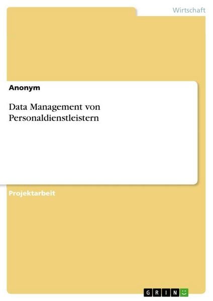 Produktbild: Data Management von Personaldienstleistern