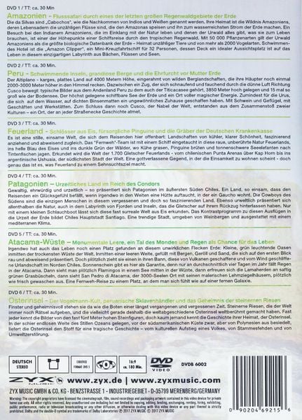 Produktbild: Quer durch Südamerika - Lebensweise, Kultur und Geschichte - Fernweh Collection [6 DVDs]