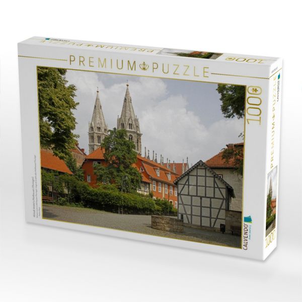 Produktbild: CALVENDO Puzzle Altstadt-Winkel in M&uuml;hlhausen (Th&uuml;ringen) | 1000 Teile Lege-Gr&ouml;&szlig;e 64x48cm Foto-Puzzle f&uuml;r gl&uuml;ckliche Stunden