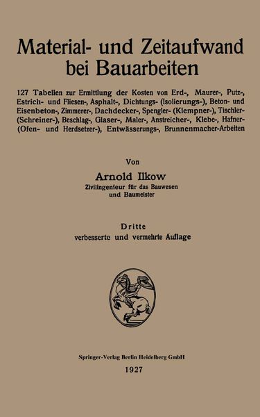 Produktbild: Material- und Zeitaufwand bei Bauarbeiten