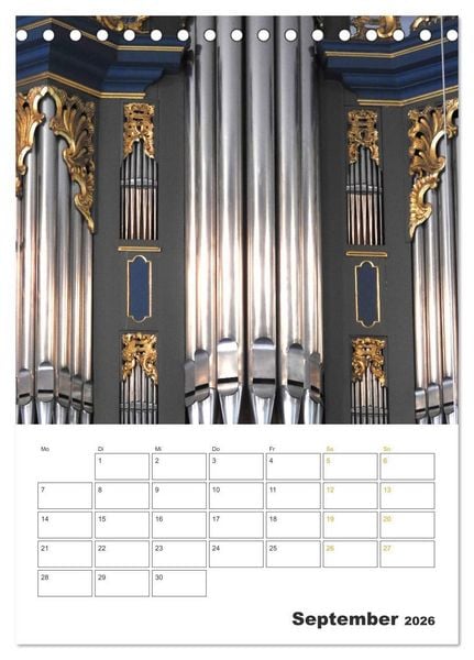Produktbild: Orgeln zum Verlieben! (Tischkalender 2026 DIN A5 hoch), CALVENDO Monatskalender