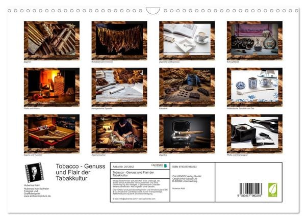 Produktbild: Tobacco - Genuss und Flair der Tabakkultur (Wandkalender 2026 DIN A3 quer), CALVENDO Monatskalender