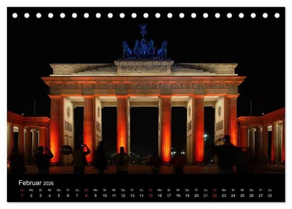 Produktbild: Berlin bei Nacht (Tischkalender 2026 DIN A5 quer), CALVENDO Monatskalender