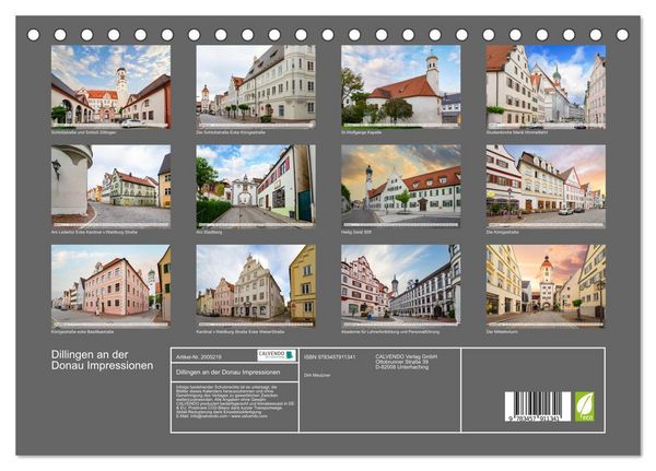 Produktbild: Dillingen an der Donau Impressionen (Tischkalender 2026 DIN A5 quer), CALVENDO Monatskalender