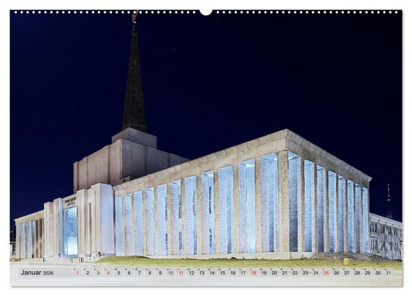 Produktbild: Leipzig - Fotografiert bei Nacht von Michael Allmaier (Wandkalender 2026 DIN A2 quer), CALVENDO Monatskalender