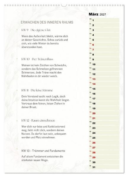 Produktbild: SEELENKOMPASS (Wandkalender 2027 DIN A2 hoch), CALVENDO Monatskalender