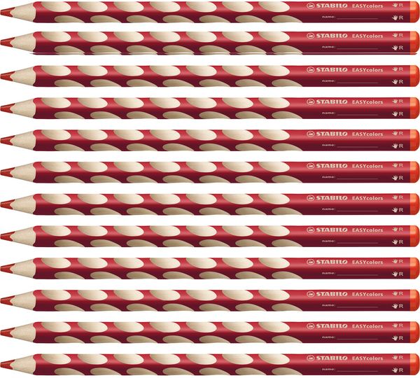 Produktbild: STABILO Ergonomischer Dreikant-Buntstift EASYcolors, f&uuml;r Rechtsh&auml;nder, rot