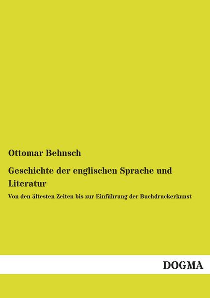 Produktbild: Geschichte der englischen Sprache und Literatur