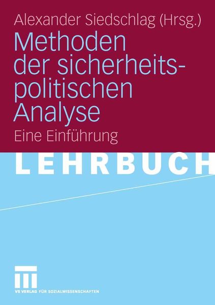 Produktbild: Methoden der sicherheitspolitischen Analyse