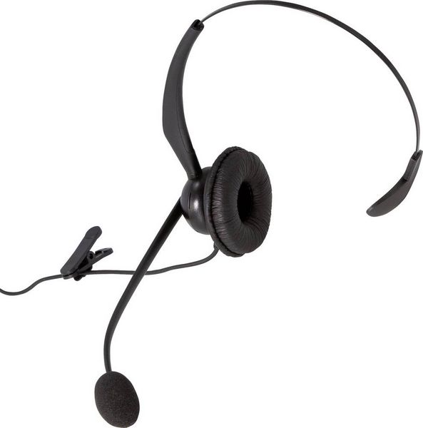 Auerswald COMfortel H-200 On Ear Headset kabelgebunden Mono Schwarz Noise Cancelling Telefon -