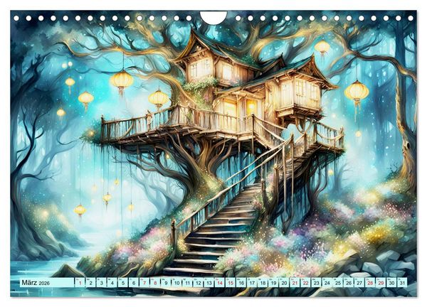 Produktbild: Ein Jahr im Baumhausparadies (Wandkalender 2026 DIN A4 quer), CALVENDO Monatskalender