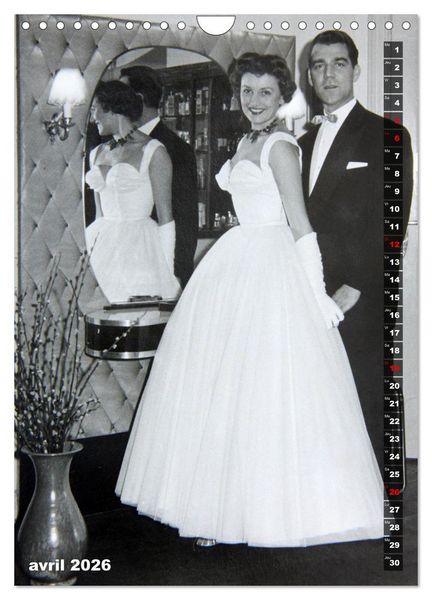 Produktbild: Deux mannequins des ann&eacute;es 1950 - Les jumelles Thea et Helga (Calendrier mural 2026 DIN A4 horizontal), CALVENDO calendrier mensuel