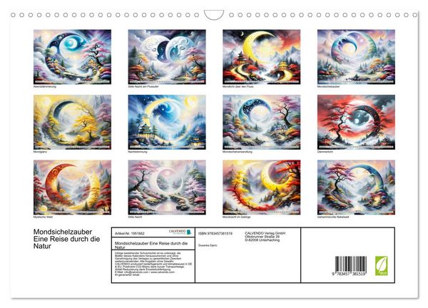Produktbild: Mondsichelzauber Eine Reise durch die Natur (Wandkalender 2026 DIN A3 quer), CALVENDO Monatskalender