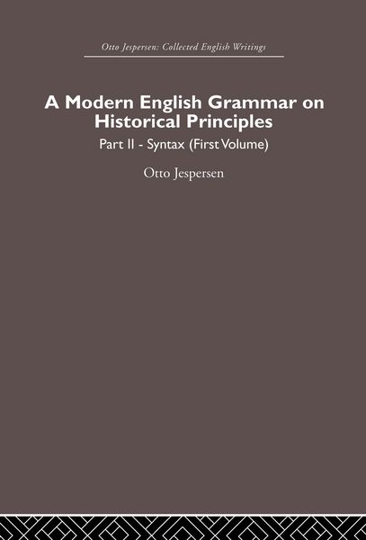 Produktbild: A Modern English Grammar on Historical Principles