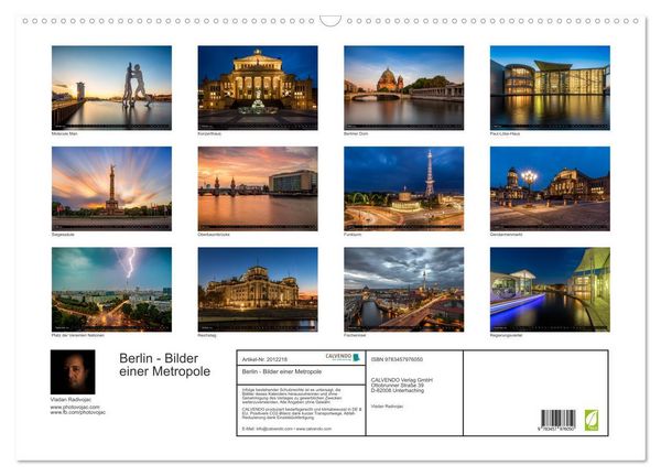 Produktbild: Berlin - Bilder einer Metropole (Wandkalender 2026 DIN A2 quer), CALVENDO Monatskalender