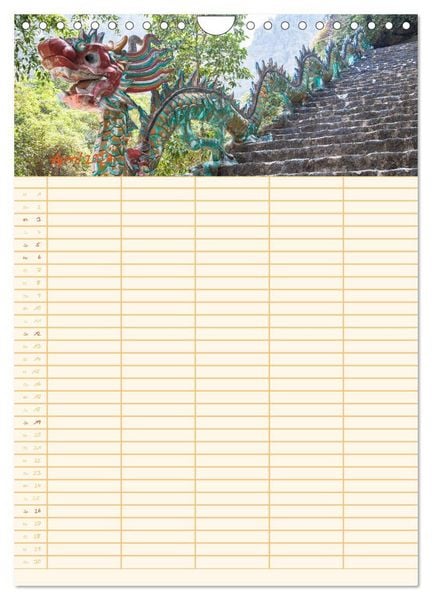 Produktbild: EXOTISCHES S&Uuml;DOSTASIEN - Familienplaner 2026 (Wandkalender 2026 DIN A4 hoch), CALVENDO Monatskalender
