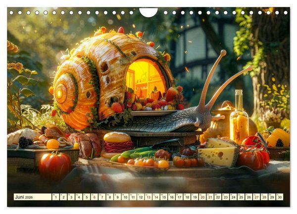 Produktbild: My home is my castle - flotte Schnecken unterwegs (Wandkalender 2026 DIN A4 quer), CALVENDO Monatskalender