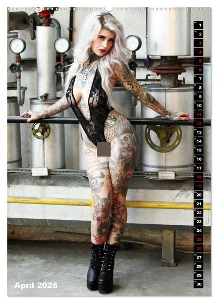 Produktbild: Beauty Tattoo 2026 (Wandkalender 2026 DIN A2 hoch), CALVENDO Monatskalender