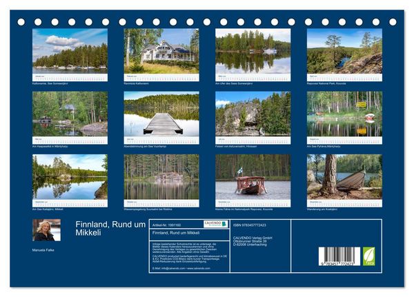 Produktbild: Finnland, Rund um Mikkeli (Tischkalender 2026 DIN A5 quer), CALVENDO Monatskalender