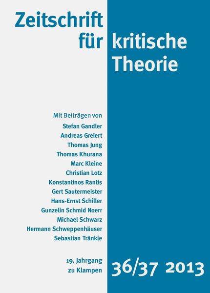 Produktbild: Zeitschrift f&uuml;r kritische Theorie / Zeitschrift f&uuml;r kritische Theorie, Heft 36/37