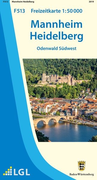 Produktbild: Topographische Freizeitkarte Baden-W&uuml;rttemberg Mannheim Heidelberg