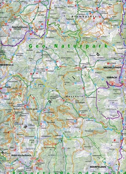 KOMPASS Fahrradkarte 3090 Westlicher Odenwald - Rhein - Neckar - Heidelberg 1:70.000