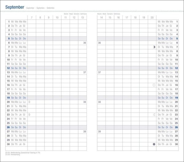 Produktbild: Monats-Taschenkalender, schwarz 2027