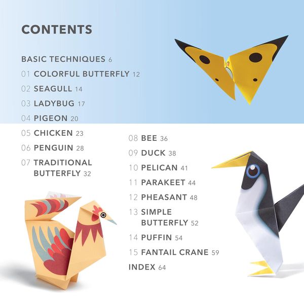Produktbild: Origami Butterflies, Birds & Bees
