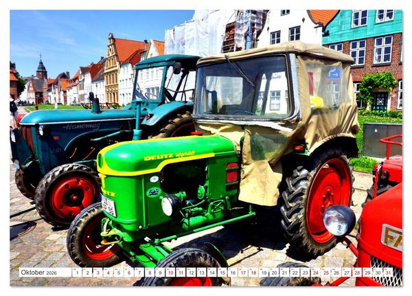 Produktbild: TRECKER PARADE - Historische Traktoren in Gl&uuml;ckstadt an der Elbe (Tischkalender 2026 DIN A5 quer), CALVENDO Monatskalender