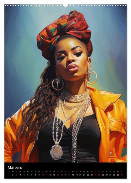 Produktbild: Rap Queens. Badass Attitude im Streetwear-Charme (Wandkalender 2026 DIN A2 hoch), CALVENDO Monatskalender