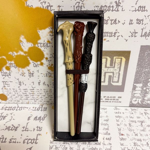 Harry Potter Zauberstab-Stifte 3er Set – Mit Charakter-Designs