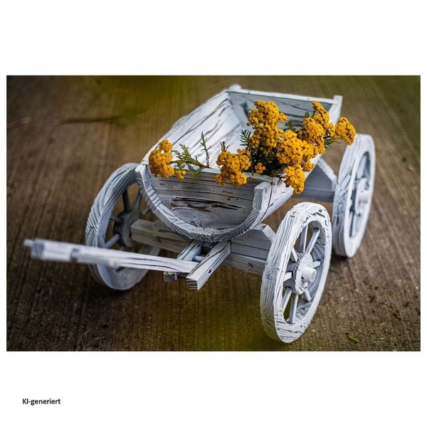 Produktbild: HTI-Living Holzhandwagen Wei&szlig; Rustikal Sommerset Holzhandwagen Wei&szlig; Rustikal Sommerset