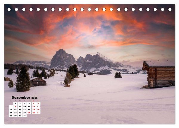 Produktbild: Berggipfel der Dolomiten (Tischkalender 2026 DIN A5 quer), CALVENDO Monatskalender