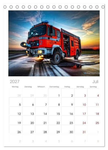 Produktbild: Tischplaner 2027 - HDR Einsatzfahrzeuge (A5 Tischkalender zum Aufstellen) CALVENDO