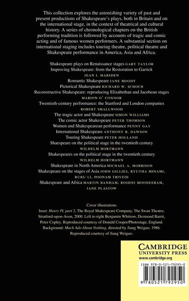 Produktbild: The Cambridge Companion to Shakespeare on Stage