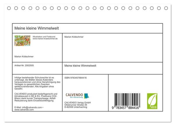 Produktbild: Meine kleine Wimmelwelt (Tischkalender 2026 DIN A5 quer), CALVENDO Monatskalender