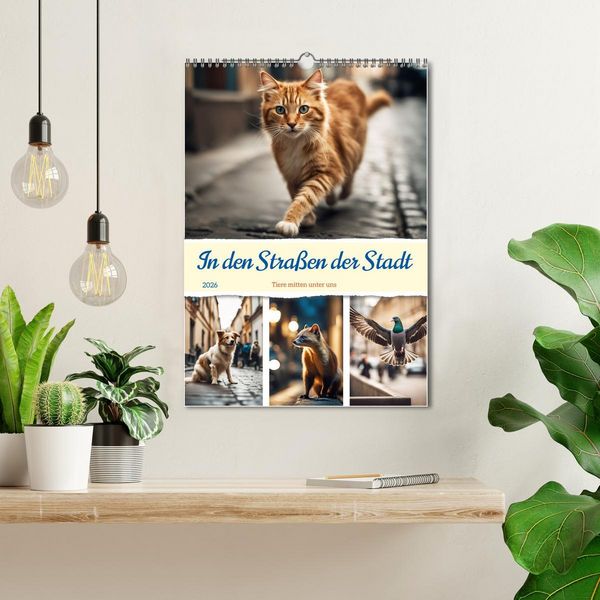 Produktbild: In den Stra&szlig;en der Stadt - Tiere mitten unter uns (Wandkalender 2026 DIN A3 hoch), CALVENDO Monatskalender