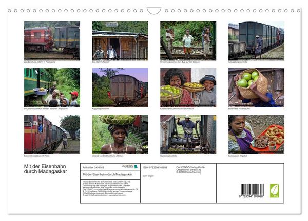 Produktbild: Mit der Eisenbahn durch Madagaskar (Wandkalender 2027 DIN A3 quer), CALVENDO Monatskalender