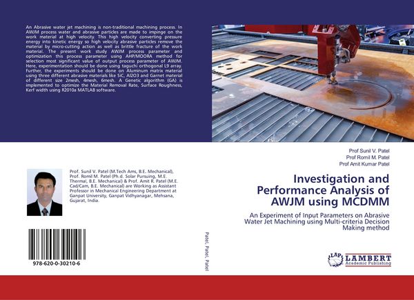Produktbild: Investigation and Performance Analysis of AWJM using MCDMM