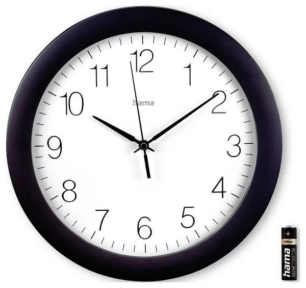 Produktbild: Hama 00185871 Funk Wanduhr 30cm x 300mm x 300mm x 52mm Schwarz