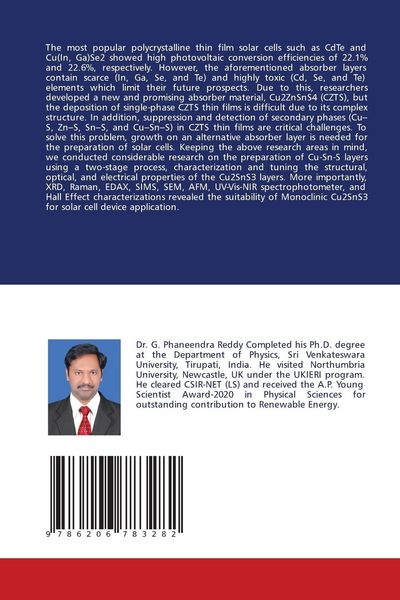 Produktbild: Preparation of Cu-Sn-S Thin Films for Solar Cell Application
