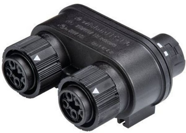 Produktbild: Wieland 46.050.1253.1 Rundstecker Verteiler  Serie (Rundsteckverbinder): RST&reg; MINI Gesamtpolzahl: 4 + PE 1 St.
