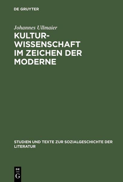 Produktbild: Kulturwissenschaft im Zeichen der Moderne