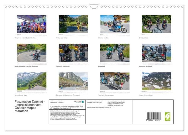Produktbild: Faszination Zweirad - Impressionen vom &Ouml;tztaler Moped Marathon (Wandkalender 2026 DIN A3 quer), CALVENDO Monatskalender