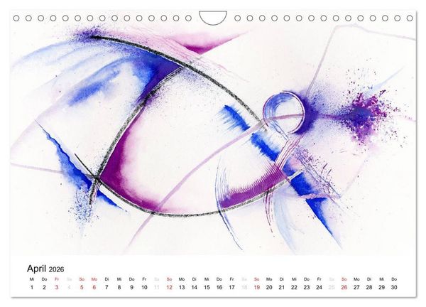 Produktbild: Abstrakte Aquarelle (Wandkalender 2026 DIN A4 quer), CALVENDO Monatskalender