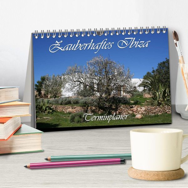 Produktbild: Zauberhaftes Ibiza - Terminplaner (Tischkalender 2026 DIN A5 quer), CALVENDO Monatskalender